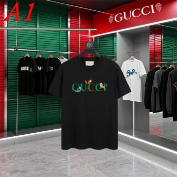  GUCCIグッチ 2025新作 クルーネック 半袖Tシャツ ノスタルジック