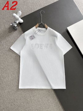  LOEWEロエベ 2025新作   ラウンドネック 半袖Tシャツ   ミニマリズム