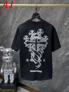  CHROME HEARTSクロムハーツ 2025新作   ラウンドネック 半袖Tシャツ   ストリート系