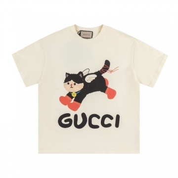 2025新作 GUCCIグッチ クルーネック 半袖Tシャツ ルーズフィット