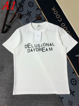 2025新作 CELINEセリーヌ ラウンドネック 半袖Tシャツ   セレンディピティ