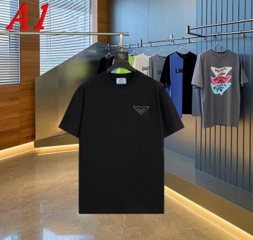  PRADAプラダ 2025新作 クルーネック 半袖Tシャツ トレンド感