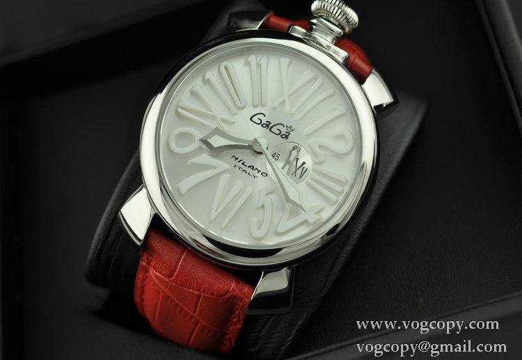 ガガミラノ腕時計 GaGaMILANO 日本製クオーツ サファイヤクリスタル風防 レザー 男性用腕時計