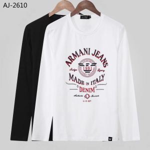流行の注目ブランド 2色可選 アルマーニ ARMANI 長袖Tシャツ 海外限定アイテム